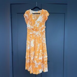 Current Air Yellow Silk Dress